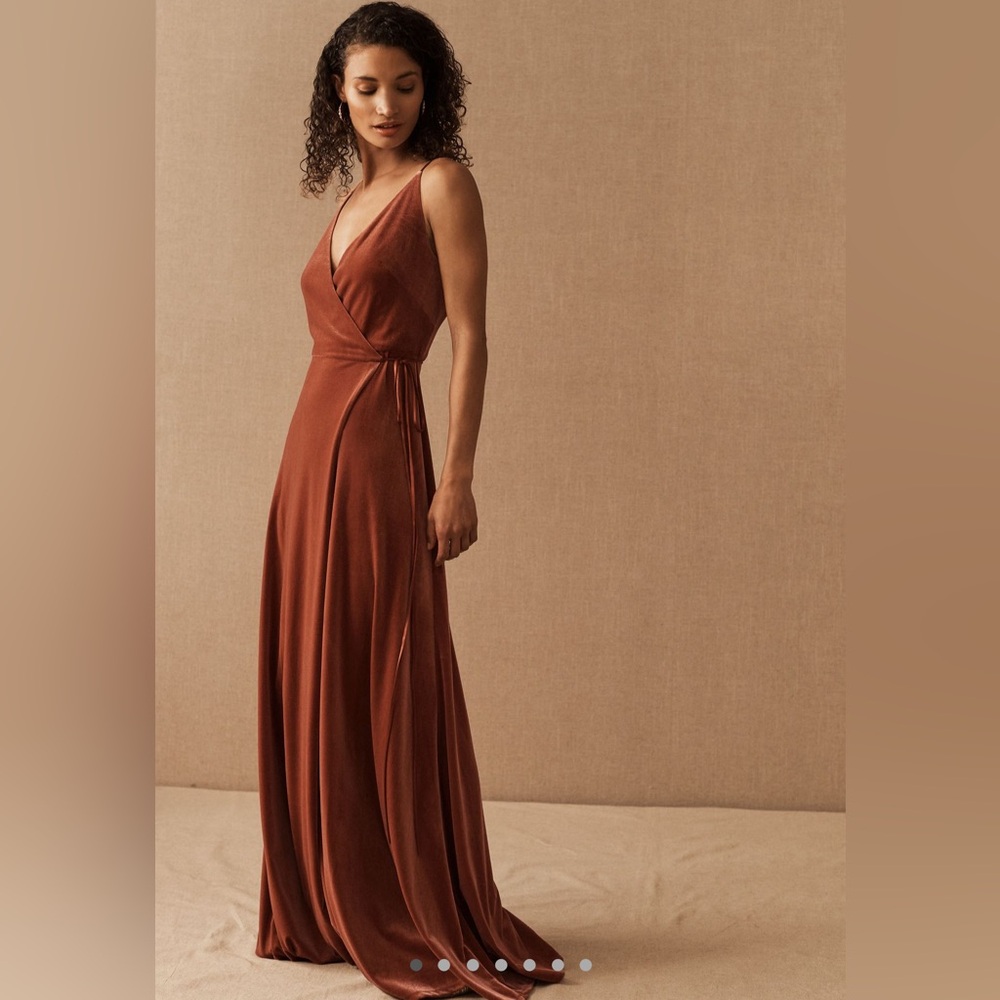 Jenny Yoo Velvet Wrap Dress